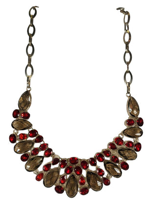 R Smoky Quartz, Mozambique Garnet Necklace & Earring Set