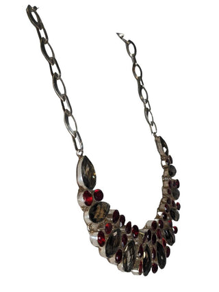 R Smoky Quartz, Mozambique Garnet Necklace & Earring Set