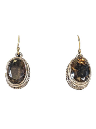 R Smoky Quartz, Mozambique Garnet Necklace & Earring Set
