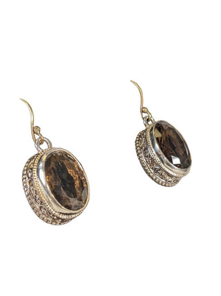 R Smoky Quartz, Mozambique Garnet Necklace & Earring Set