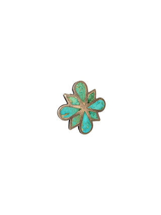 R Vintage SS & Turquoise Pin