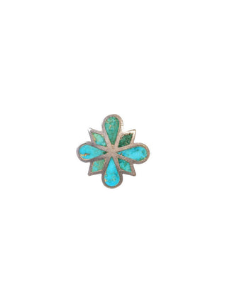 R Vintage SS & Turquoise Pin