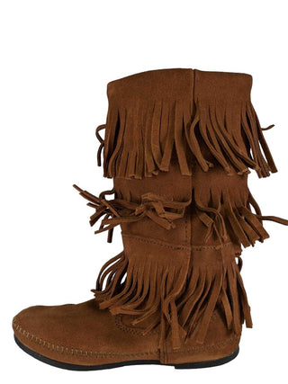 R Fringed Suede Boot
