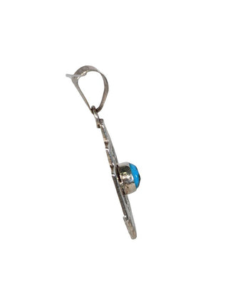 R SS Lattice Turq Stone Pendant
