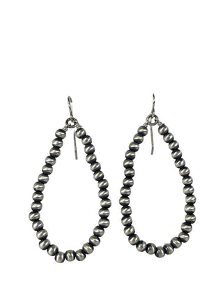 R SS Navajo Pearl Hoop Earrings