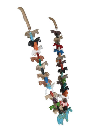 R Stone Horse Fetish Necklace