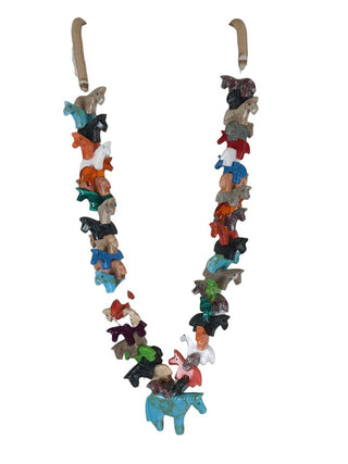 R Stone Horse Fetish Necklace