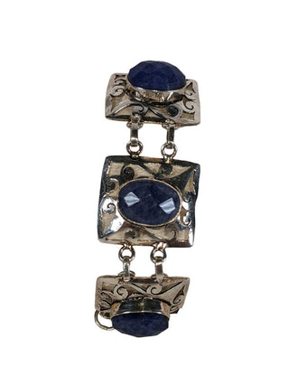 R sterling stone bracelet