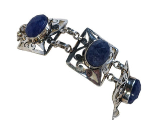 R sterling stone bracelet