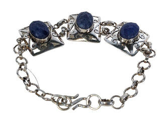 R sterling stone bracelet