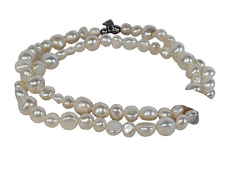 R set of two pearl stretch bracelets