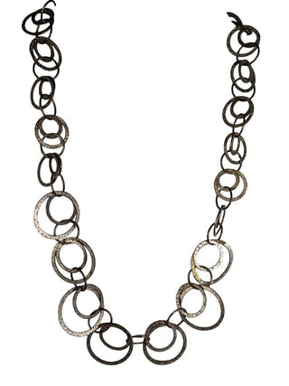 R sterling link necklace