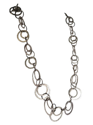 R sterling link necklace