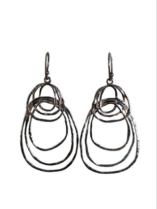 R sterling layered hoop earrings