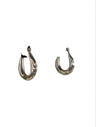 R sterling hoop earrings