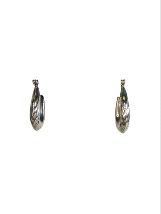 R sterling hoop earrings