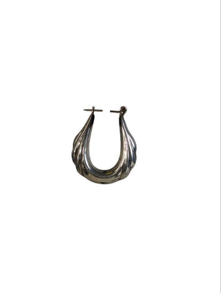 R sterling hoop earrings
