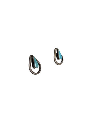 R sterling turquoise earrings