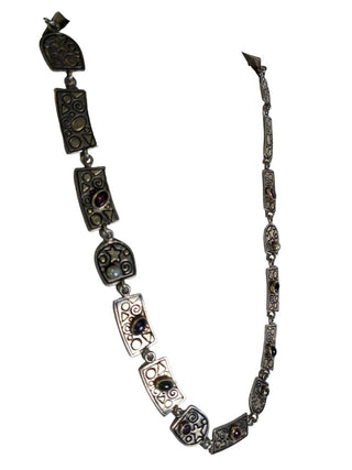 R sterling stone necklace