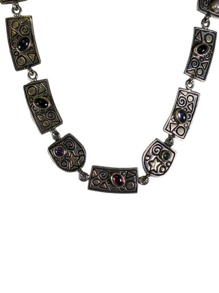 R sterling stone necklace