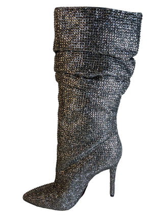 R sequin heel