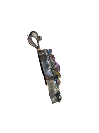 R Crystal Druzy Pendant