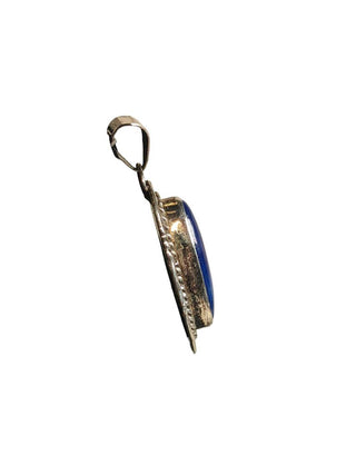 R sterling lapis pendant