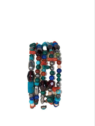 R sterling cross stone bracelet