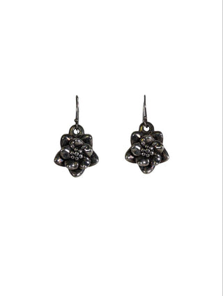 R sterling flower earrings