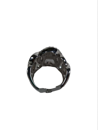 R sterling pearl ring