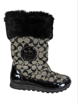 R fabric Logo w/Faux Fur Boots