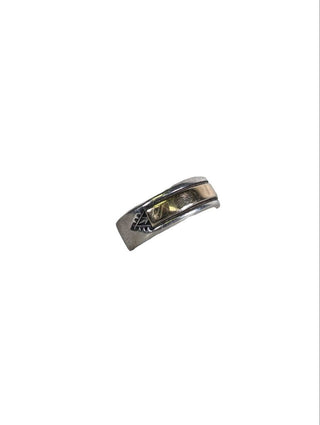 R sterling 14k ring