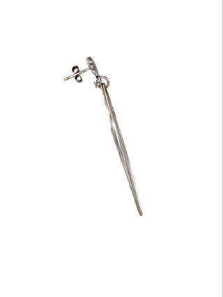 R SS Flower Dangle Earrings