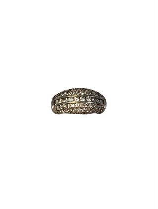 R sterling stone ring