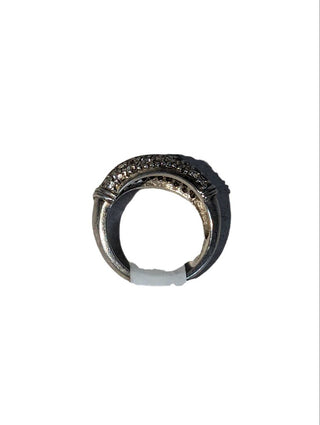 R sterling stone ring