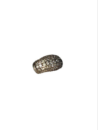 R sterling stone ring