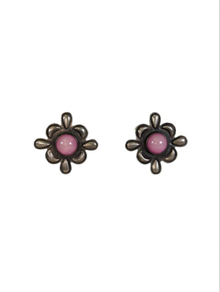 R sterling stone earrings
