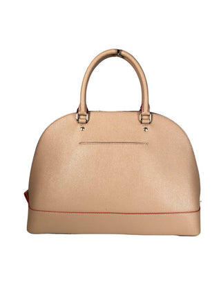 R Saffiano domed satchel