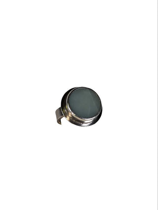 R sterling stone ring