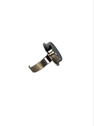 R sterling stone ring