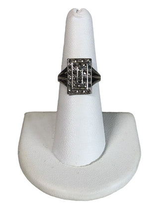 R Sterling multi stone ring