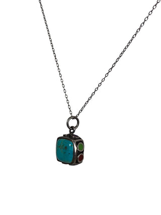 R Sterling multi stone necklace