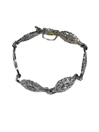 R Sterling filigree bracelet