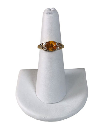 R vermeil Brazilian fire opal ring