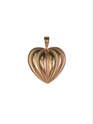 R vermeil rose gold heart pendant