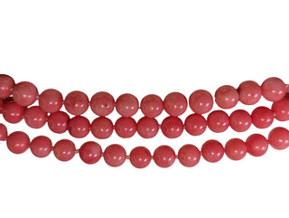 R Triple Strand Beaded Necklace w/ Rose