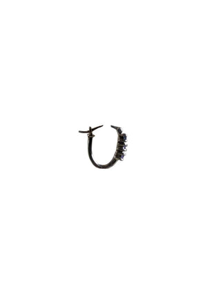 R SS Gemstone Hoop Earrings