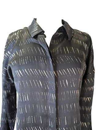 R silk button tunic/dress