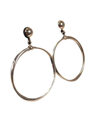 R Sterling Vermeil Hoop Earrings