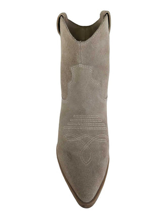 R Faux Suede Western Bootie